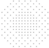 Figure 1: Points on a multi-resolution pseudo-hex lattice.