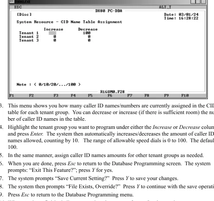 table for each tenant group.  You can decrease or increase (if there is sufficient room) the num-