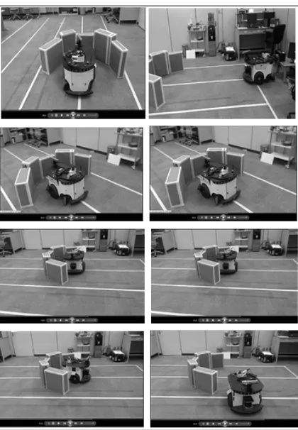 Figure 11.   Graphical (x,y) data recording and navigation verifications. (Top) Simple to target maneuvering, and motion to a posture path planning