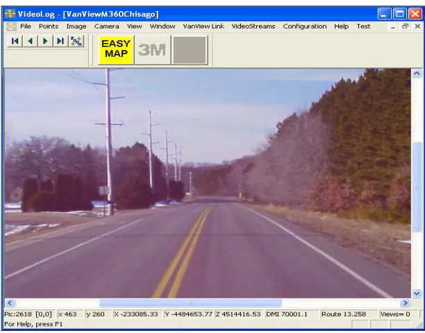 Figure 3-3: Typical image in which a sign becomes visible on the videolog. 