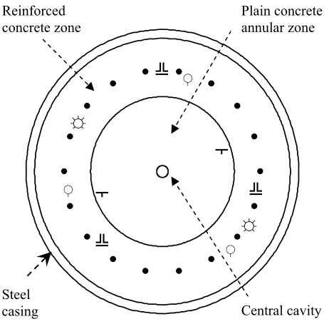 Fig. 2: Representation of the composite steel-encased column 