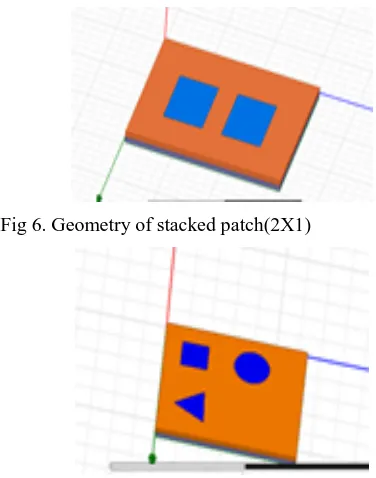 Fig 6. Geometry of stacked patch(2X1) 