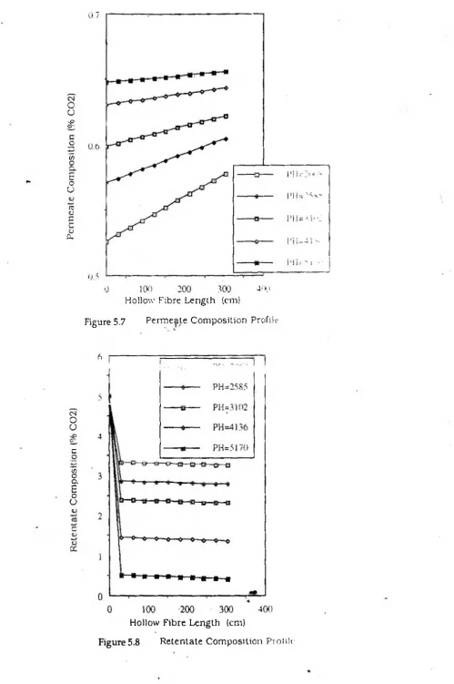 Figure 5.7 Permeate Composition Profile-