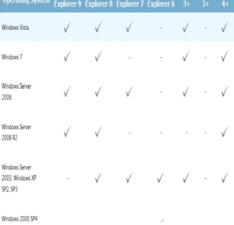 Figure 5: Platforms and browsers that support Adobe Flash[2]  