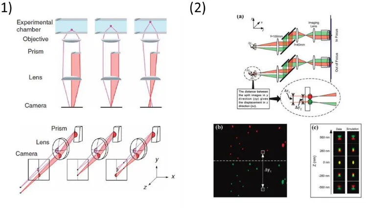 Figure 1.2.  Schematic of Parallex. (1) Schematic of prism-based method by Yajima. Reprinted with permission from ref 50