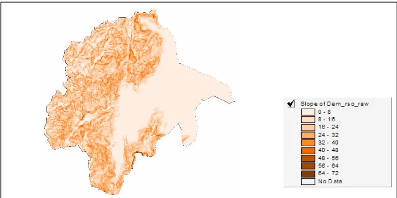 Figure 4 : Slope coverage in Sungai Pinang basin.  