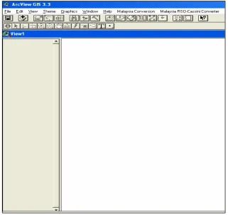 Figure 4.2 : The ArcView Screen 