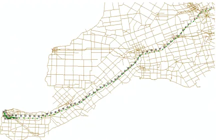 Figure 4.1: 72 Locations across the 401 Highway
