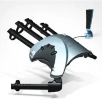 Figure 2: Visual cues for 3D interaction: In the  application capture can be appreciated the cubic-shaped 