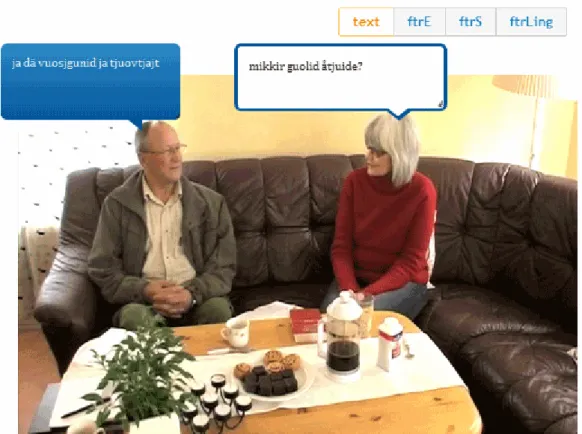 Figure 9: Experimental speech bubble player 