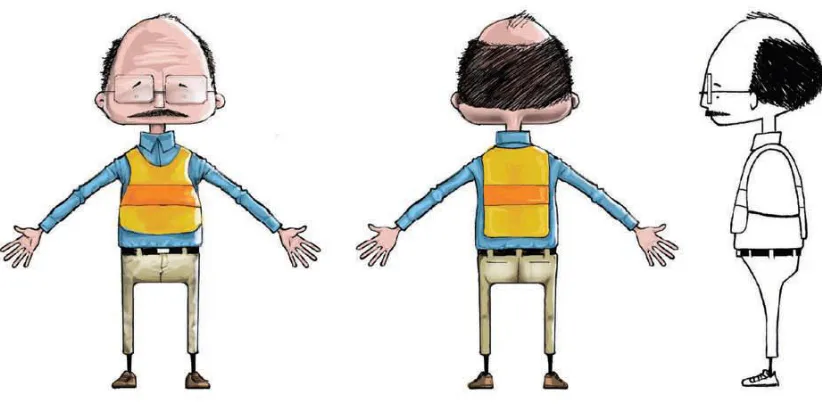 Figure 6: A simple character art in different views [3] 