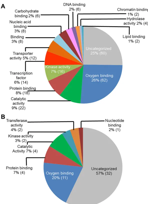 Fig 2. Classes of genes up-regulated in roots infected with F. virguliforme as compared to the roots treated with water