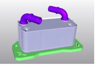 Figure 2. 3 – General schematic for EGRc exhaust and coolant sides [8]. 