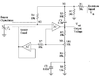Figure 5.1:  Sensing circuitry schematic 