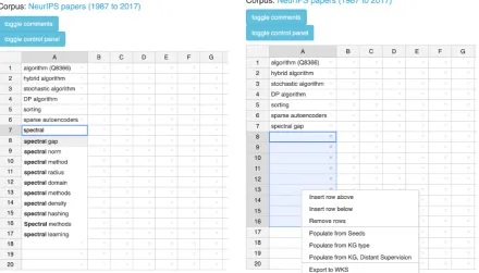 Figure 4: Features for Smart Spreadsheet.