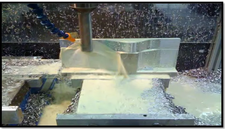 Figure 1.1: Shows cutting fluid is used on machining process.  