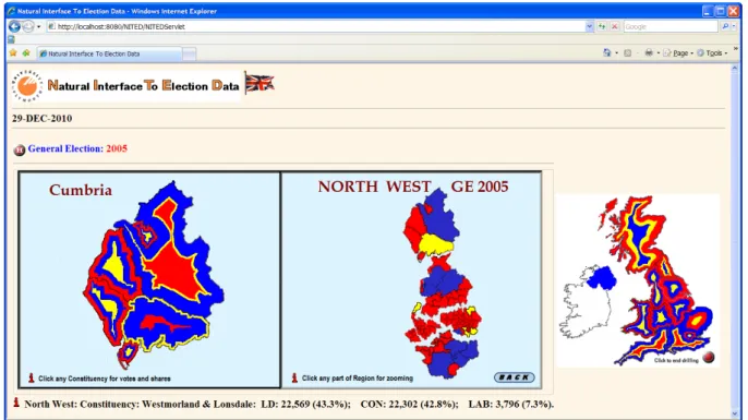 Figure 9. DD-Map of the GE 2005 for splitting of the North West region to Counties 