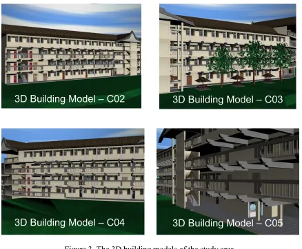 Figure 3. The 3D building models of the study area. 