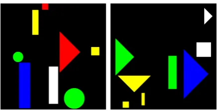 Figure 1: SET+POS. Two original (ORIGangle,pectedsamples is modiﬁed bytive and its ground-truth (SFalseTrue) examples.Left (ORIG): The white rectangle is a big rectangle,