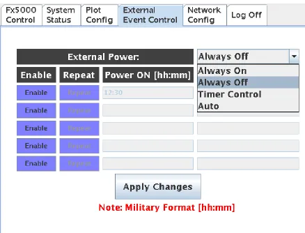 Figure 20.  External Event Control Pane 