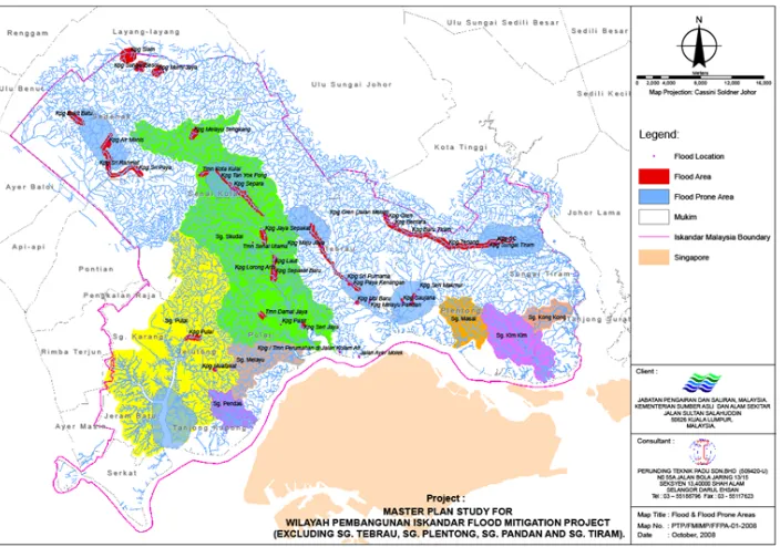 Figure 1.4: Flood Prone Areas WPI (Perunding Teknik Padu Sdn. Bhd, 2009) 