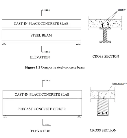 Figure 1.1 Composite steel-concrete beam 