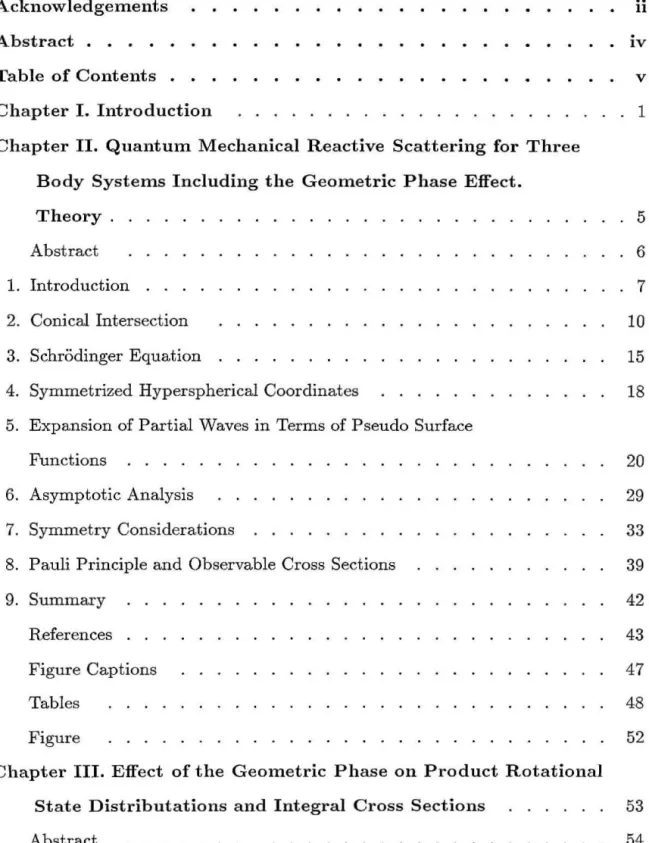 TABLE  OF CONTENTS  Acknowledgements 