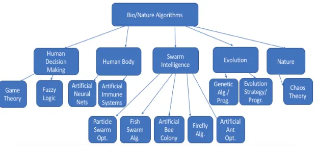Figure 1.1Bio/Nature-Inspred Algorithms Taxonomy