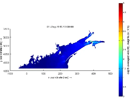 Figure 3. Wind Velocity input to Delft3D-FM domain.  