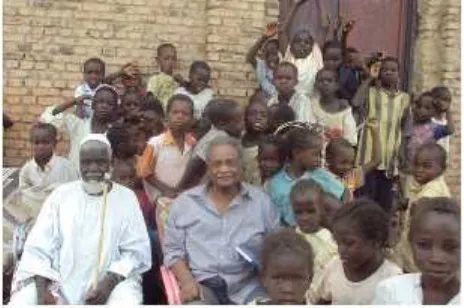 Figure 4 Sheikh Daoud and Professor Amin organizing community–based treatment campaign for scistosomiasis, 2009 /consent obtainedfrom Sheikh Daoud