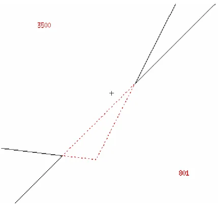 Figure 4-11.  MCNP geometry plotter view of ORNL MIRD geometry error. 