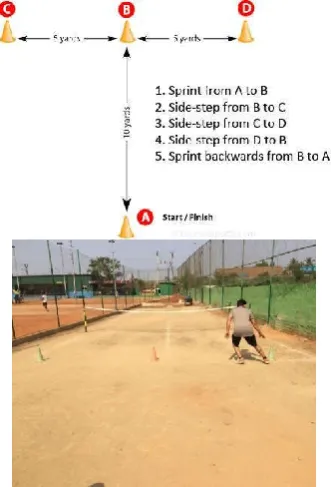 Fig 2 A player performing T-test 