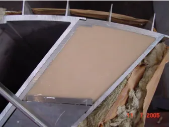Figure 5 : View of compartment filled with neutron shielding material after polymerisation 