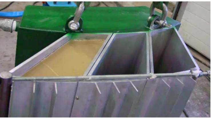 Figure 3 : Mock up for qualification of neutron shielding pouring process in a TN International transport storage cask 