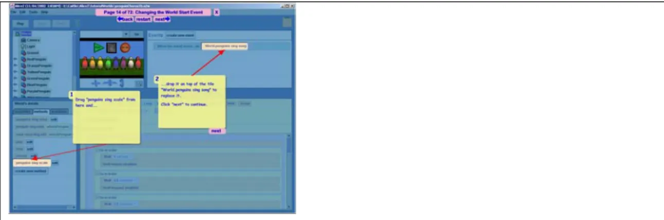 Figure 2: The Alice interface with Stencils 