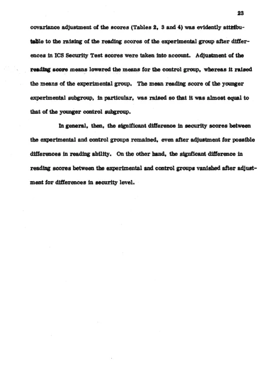 table to the raising of tbs reading scores of the experimental group after d iffe r­