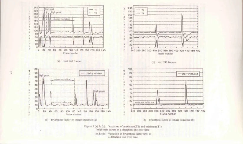 Figure 5 (a) & (b): brightness values 