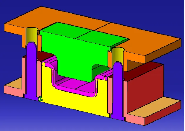 Fig. 4. Model during forming process. 