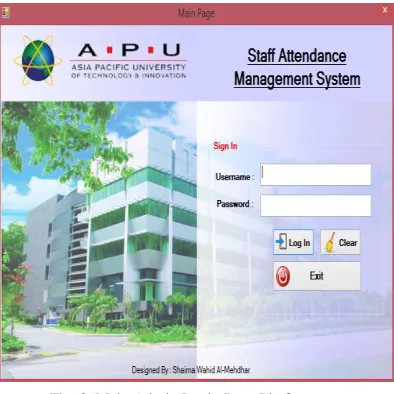 Fig. 8. Main Admin Login Page Platform 