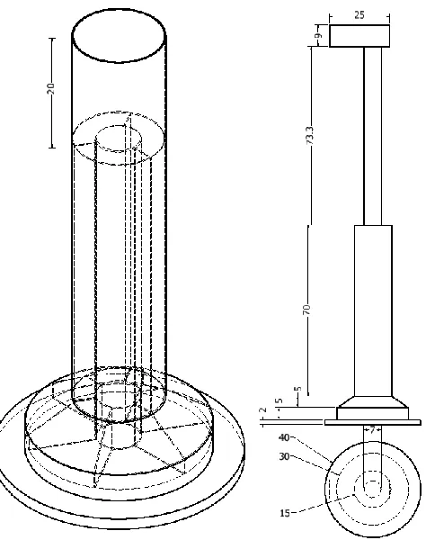 FIGURE 2: FLOTATION CYLINDER ALONG WITH THE BALLAST WATER  RAISING MECHANISM SEQUENCE USING THE TO FLOAT UP THE TOWER AND NACELLE SET
