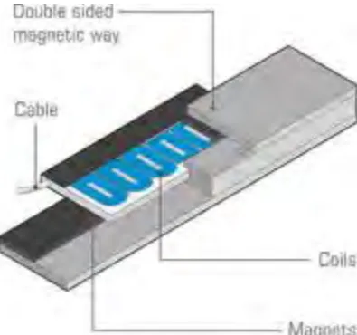 Figure 2.2: Iron-core linear drive system (Anonymous, 2011) 