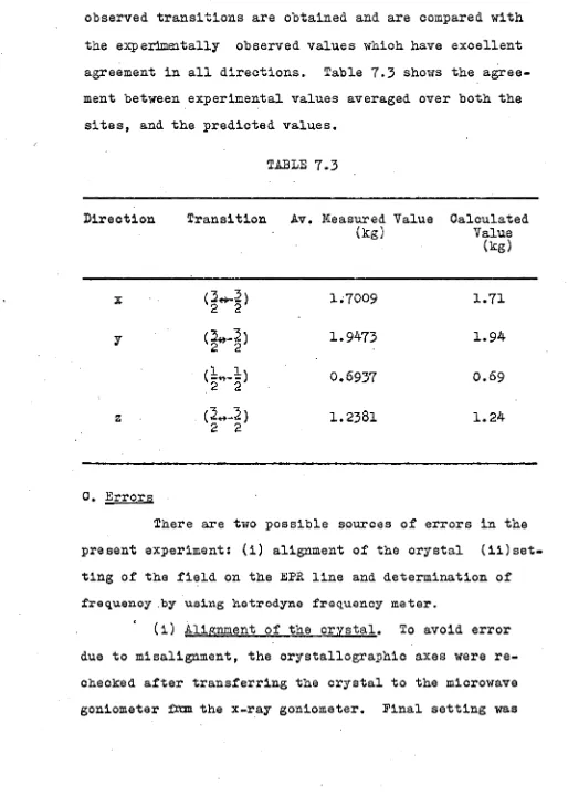 Table 7.3 shows the agree­