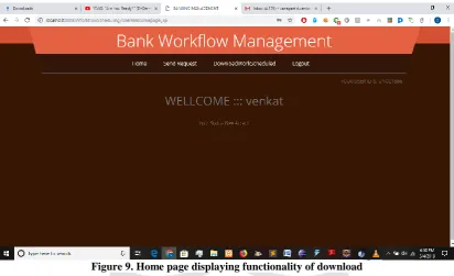 Figure 9. Home page displaying functionality of download 
