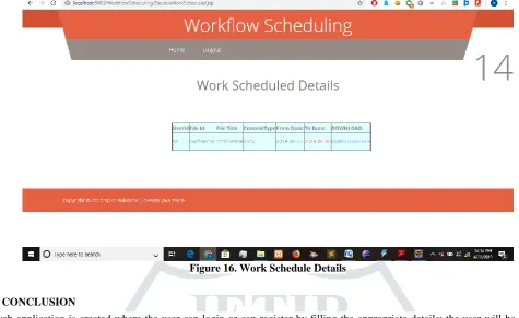 Figure 16. Work Schedule Details 