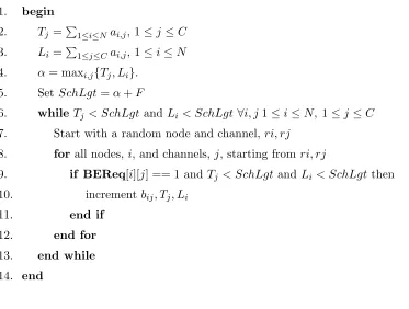 Figure 4.3: Algorithm: Best-eﬀort allocation for preemptive open-shop algorithm (BE-OS)
