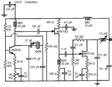 Fig. 3.13 shows the schematic of a Pierce Oscillator circuit.