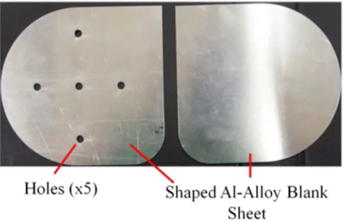 Fig. 16. Al-alloy blanks used for the initial experiment ofinduction heating.