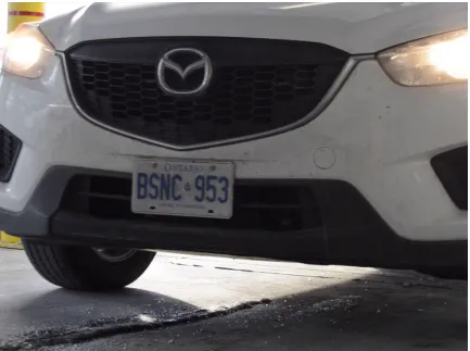 Figure 16: Vehicle image captured by the camera