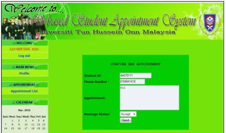 Figure 13. Appointment List 