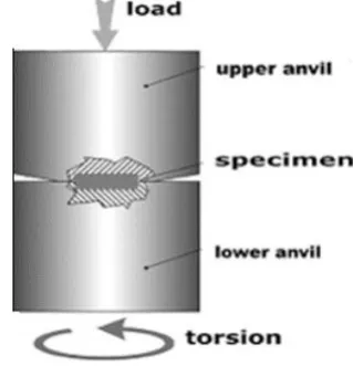Fig. 1. Torsion at high pressure [13]. 